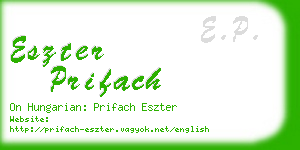 eszter prifach business card